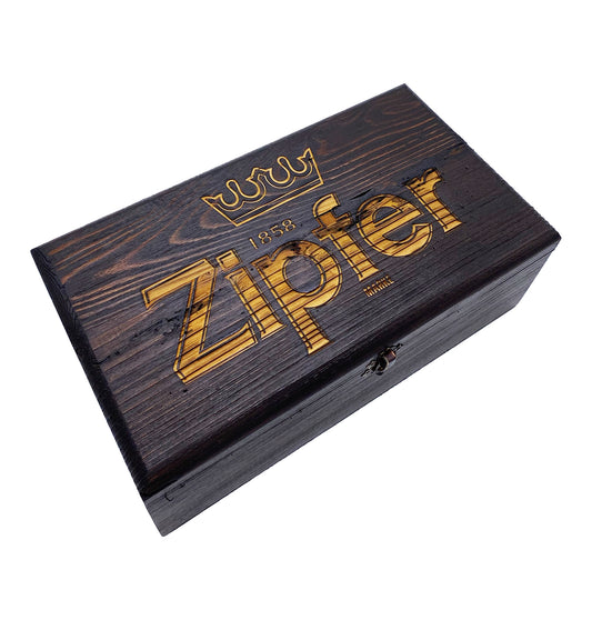 Geschenkbox mit personalisiertem Zipfer Design-Glas